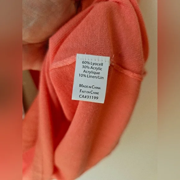 DKR&Company Coral Sleeveless Knit Top Lyocell Linen Size M L - Picture 5 of 7